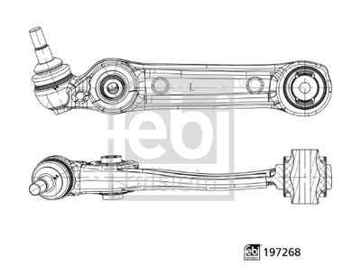 Control/Trailing Arm, wheel suspension FEBI BILSTEIN 197268
