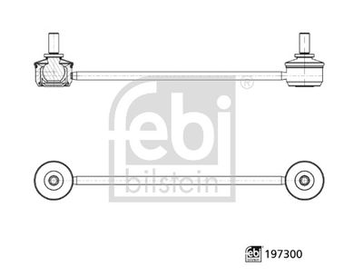 Link/Coupling Rod, stabiliser bar FEBI BILSTEIN 197300