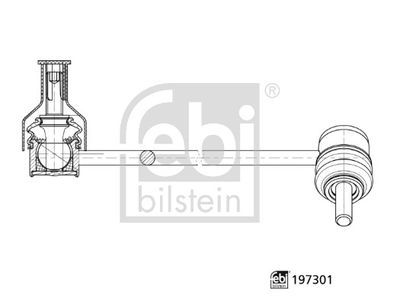 Link/Coupling Rod, stabiliser bar FEBI BILSTEIN 197301