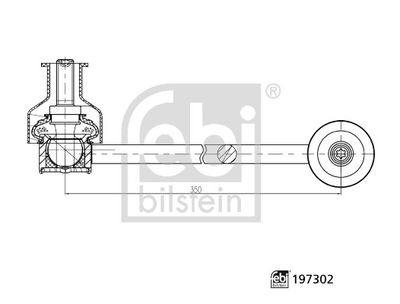 Link/Coupling Rod, stabiliser bar FEBI BILSTEIN 197302