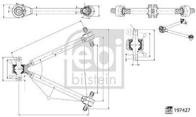 Control/Trailing Arm, wheel suspension FEBI BILSTEIN 197427