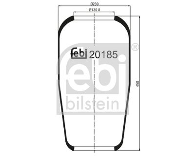 Bellow, air suspension FEBI BILSTEIN 20185