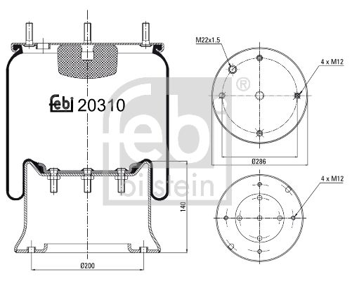 FEBI BILSTEIN 20310 Bellow, air suspension
