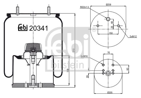 FEBI BILSTEIN 20341 Bellow, air suspension
