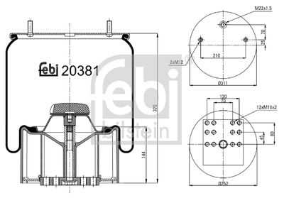 Bellow, air suspension FEBI BILSTEIN 20381