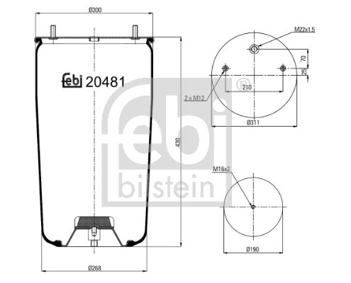 FEBI BILSTEIN 20481 Bellow, air suspension