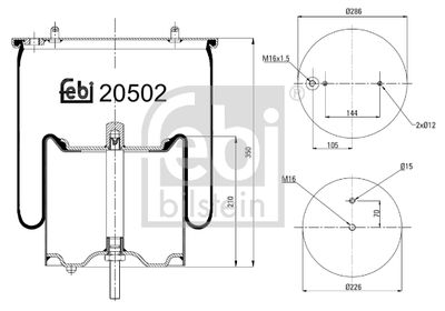 Bellow, air suspension FEBI BILSTEIN 20502