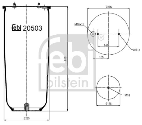 FEBI BILSTEIN 20503 Bellow, air suspension