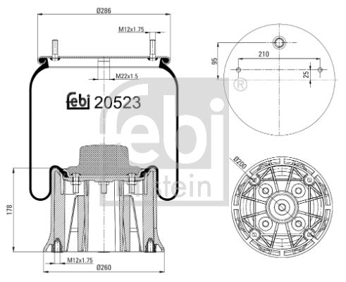 FEBI BILSTEIN 20523 Bellow, air suspension