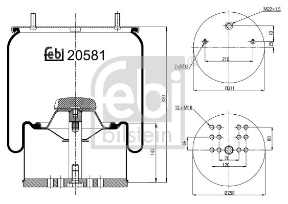 FEBI BILSTEIN 20581 Bellow, air suspension