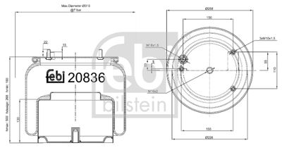 Bellow, air suspension FEBI BILSTEIN 20836