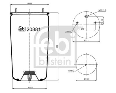 Bellow, air suspension FEBI BILSTEIN 20881