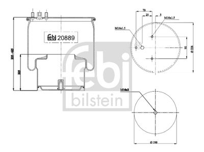 Bellow, air suspension FEBI BILSTEIN 20889