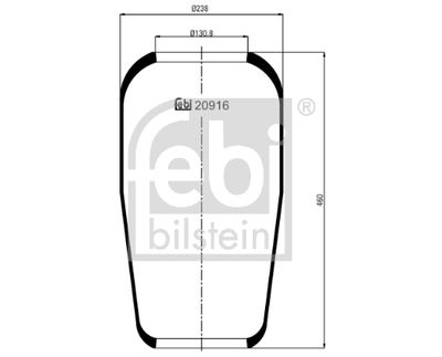 Bellow, air suspension FEBI BILSTEIN 20916