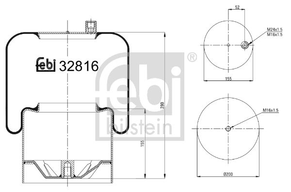 FEBI BILSTEIN 32816 Bellow, air suspension