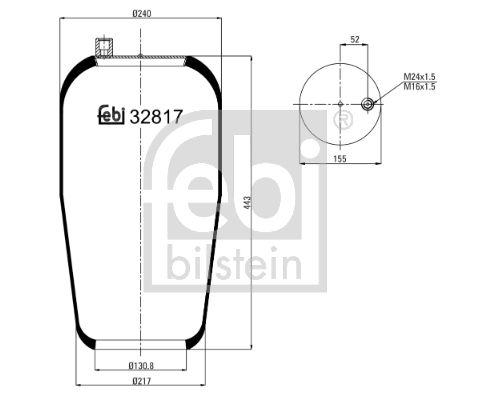 FEBI BILSTEIN 32817 Bellow, air suspension