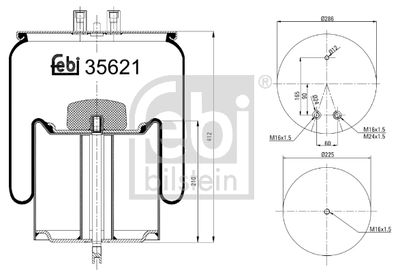 Bellow, air suspension FEBI BILSTEIN 35621