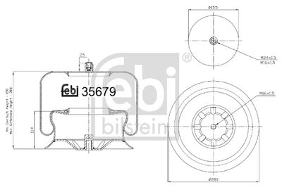 Bellow, air suspension FEBI BILSTEIN 35679