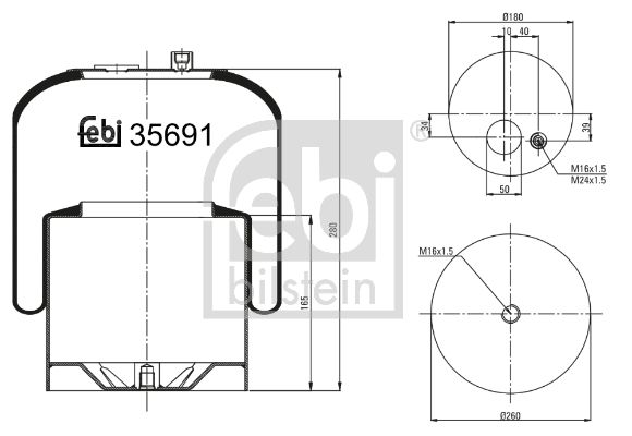FEBI BILSTEIN 35691 Bellow, air suspension