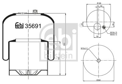 Bellow, air suspension FEBI BILSTEIN 35691