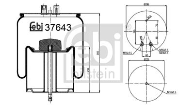 Bellow, air suspension FEBI BILSTEIN 37643