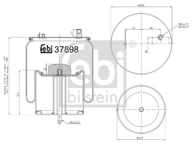 Bellow, air suspension FEBI BILSTEIN 37898