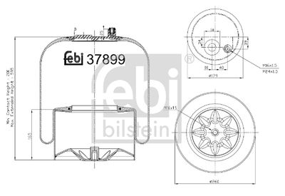 Bellow, air suspension FEBI BILSTEIN 37899
