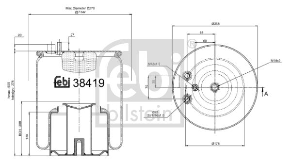 FEBI BILSTEIN 38419 Bellow, air suspension