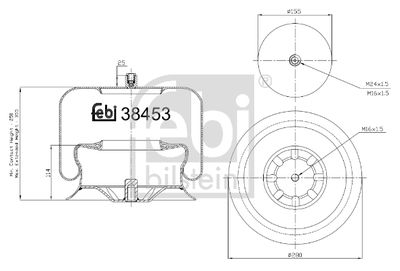 Bellow, air suspension FEBI BILSTEIN 38453