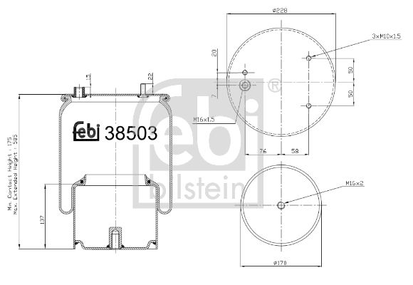 FEBI BILSTEIN 38503 Bellow, air suspension