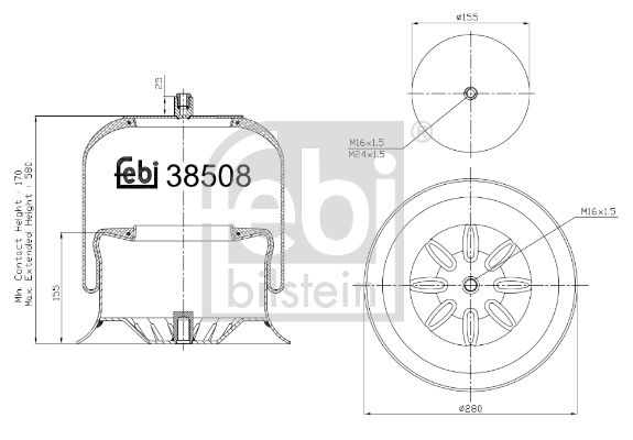 FEBI BILSTEIN 38508 Bellow, air suspension