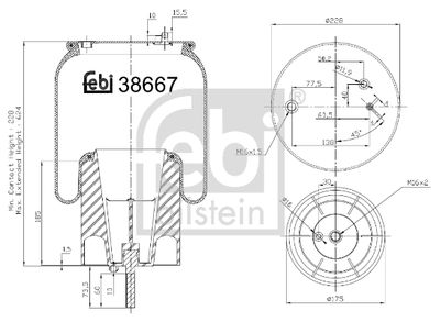 Bellow, air suspension FEBI BILSTEIN 38667