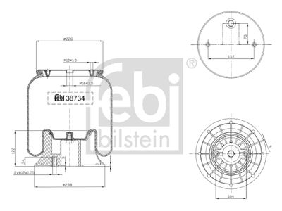 Bellow, air suspension FEBI BILSTEIN 38734
