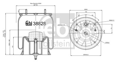 Bellow, air suspension FEBI BILSTEIN 38828
