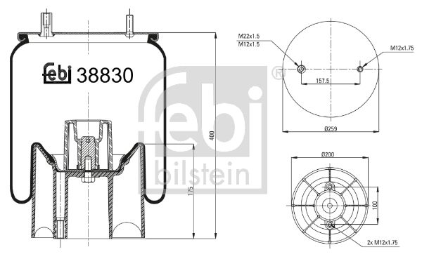 FEBI BILSTEIN 38830 Bellow, air suspension