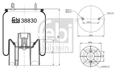 Bellow, air suspension FEBI BILSTEIN 38830