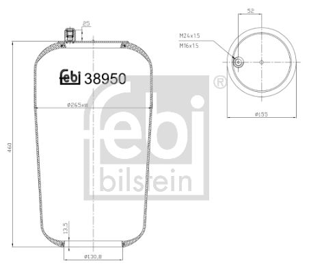 FEBI BILSTEIN 38950 Bellow, air suspension