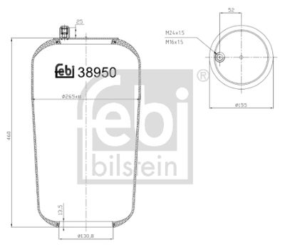 Bellow, air suspension FEBI BILSTEIN 38950