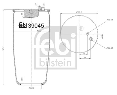 FEBI BILSTEIN 39045 Bellow, air suspension