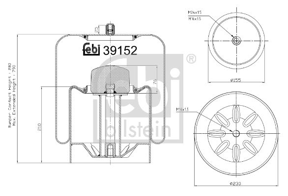 FEBI BILSTEIN 39152 Bellow, air suspension