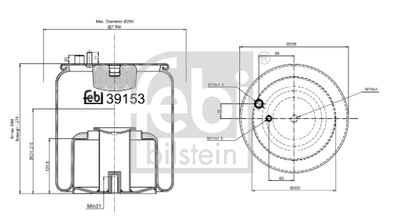 Bellow, air suspension FEBI BILSTEIN 39153