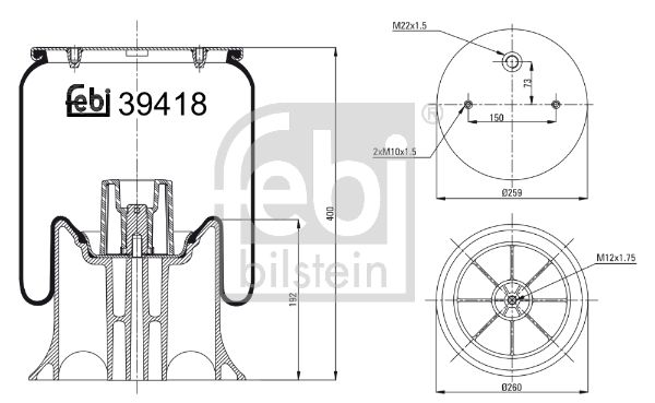 FEBI BILSTEIN 39418 Bellow, air suspension