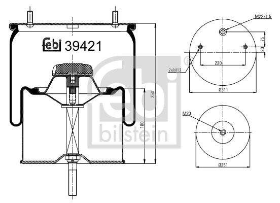 FEBI BILSTEIN 39421 Bellow, air suspension