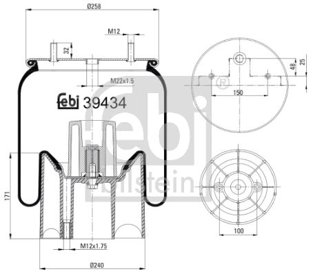 FEBI BILSTEIN 39434 Bellow, air suspension