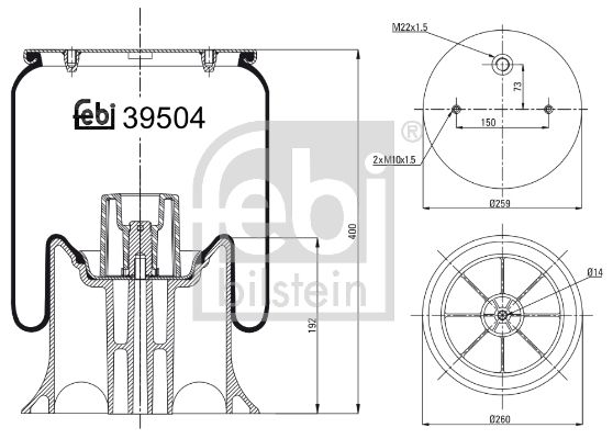 FEBI BILSTEIN 39504 Bellow, air suspension