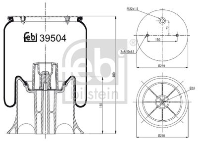 Bellow, air suspension FEBI BILSTEIN 39504