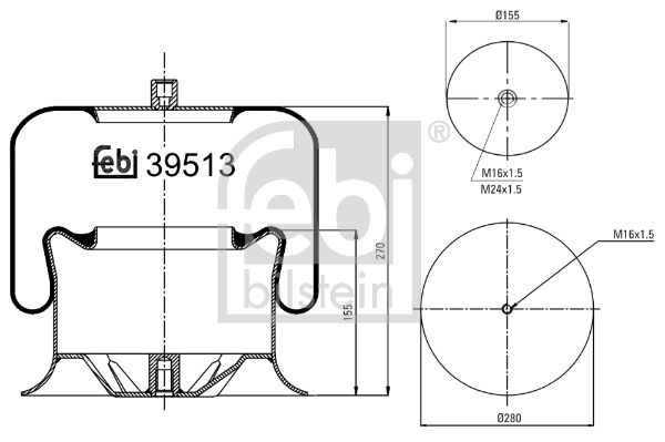 FEBI BILSTEIN 39513 Bellow, air suspension