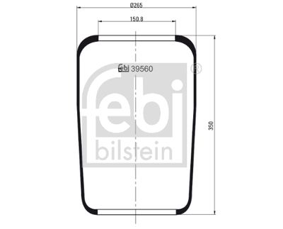 Bellow, air suspension FEBI BILSTEIN 39560