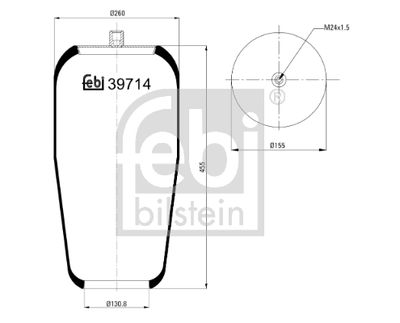 Bellow, air suspension FEBI BILSTEIN 39714
