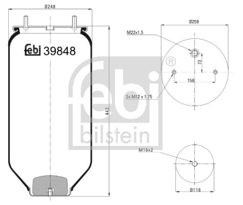FEBI BILSTEIN 39848 Bellow, air suspension